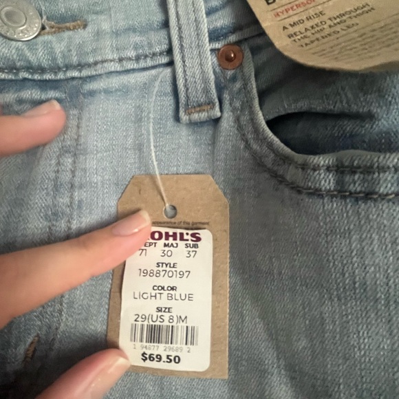 Signature by Levi Strauss Blue Boyfriend Jeans Relaxed Fit - Picture 2 of 5